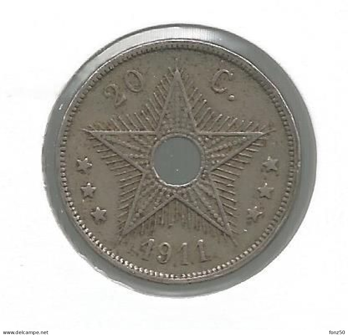 CONGO - ALBERT I * 20 Cent 1911 * Nr 12610 - 1910-1934: Albert I.