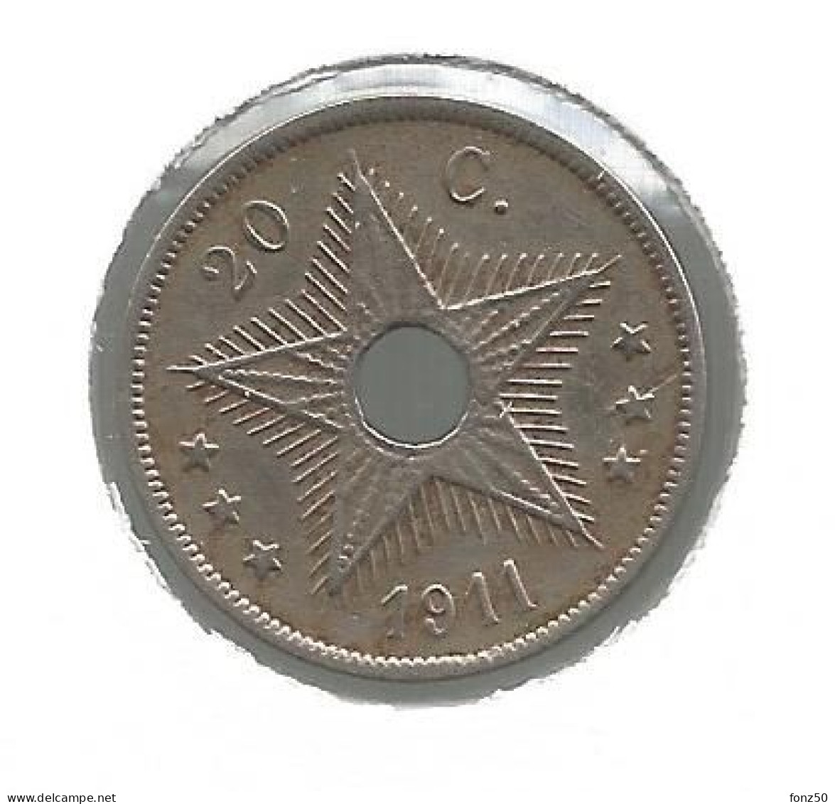 CONGO - ALBERT I * 20 Cent 1911 * Nr 12611 - 1910-1934: Alberto I