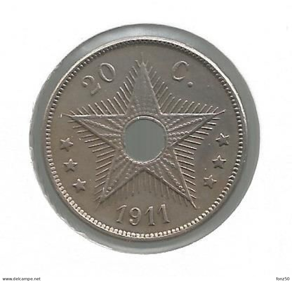 CONGO - ALBERT I * 20 Cent 1911 * Nr 12614 - 1910-1934: Albert I