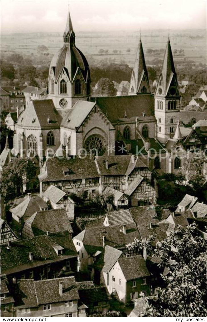 73809907 Heppenheim Bergstrasse Stadtansicht Mit Kirche Heppenheim Bergstrasse - Heppenheim