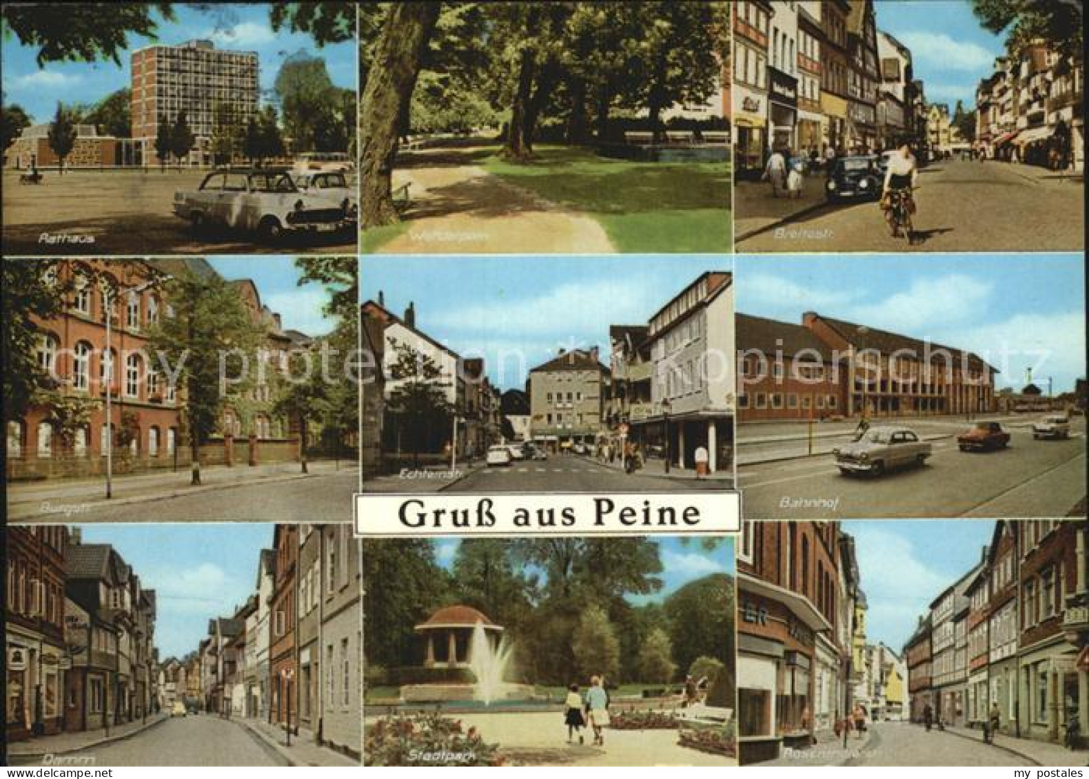 72529130 Peine Rathaus Werderpark Breitestr Brugstr Echternstr Bahnhof Damm Stad - Peine