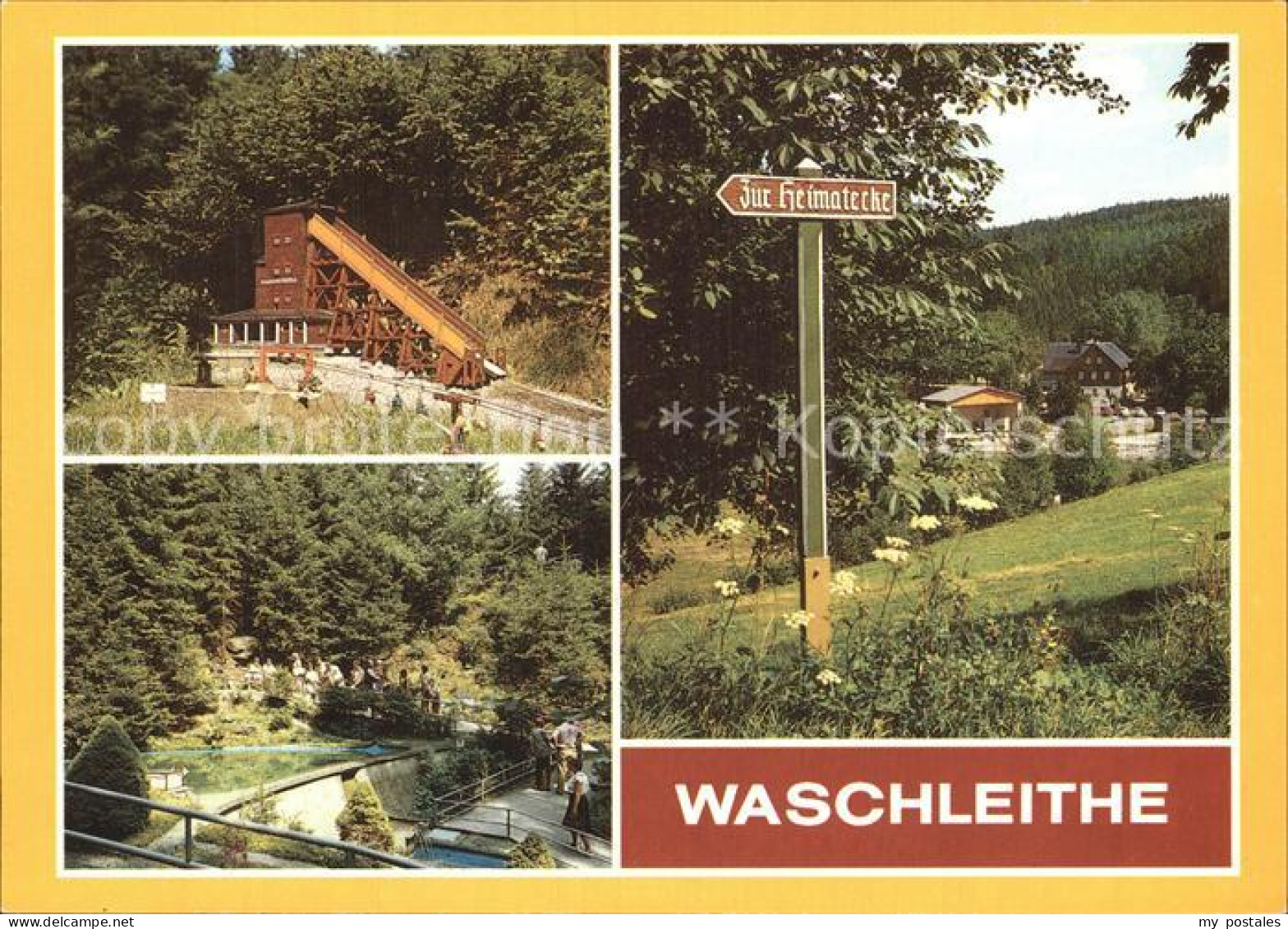 72528517 Waschleithe Heimatecke Wegweise Gaststaette Osterlamm Freilichtbuehne B - Gruenhain