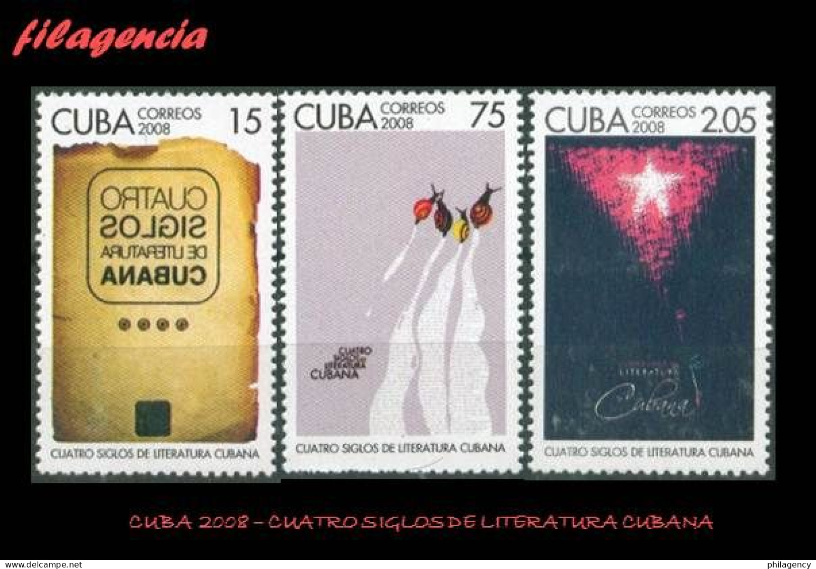 CUBA MINT. 2008-28 CUATRO SIGLOS DE LITERATURA CUBANA - Nuevos