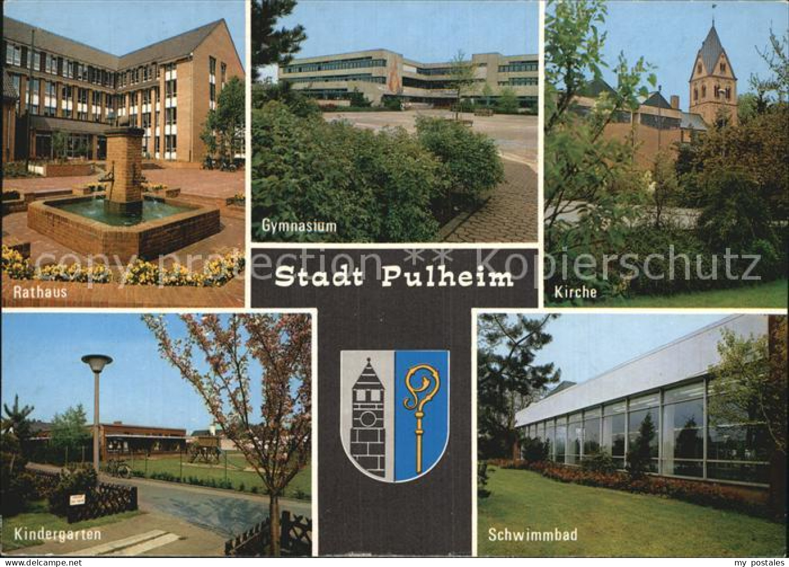 72526233 Pulheim Rathaus Gymnasium Kirche Kindergarten Schwimmbad Pulheim - Pulheim