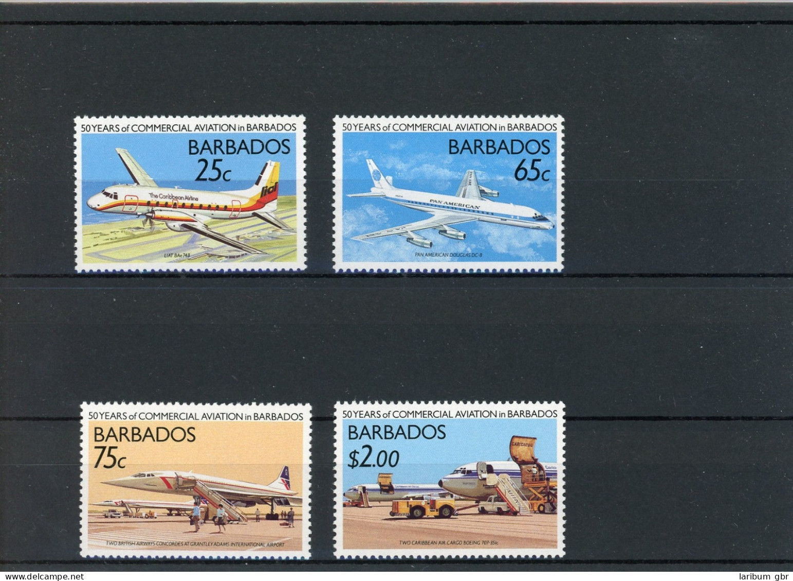 Barbados 713-16 Postfrisch Flugzeug #GI263 - Barbados (1966-...)