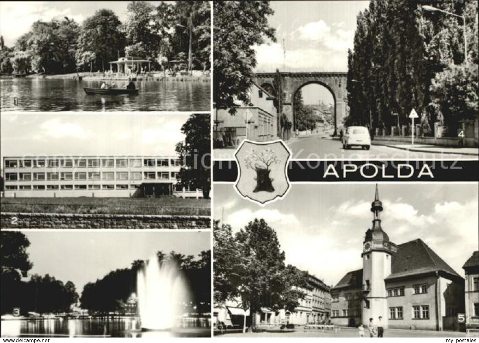 72524581 Apolda Politechnische Oberschule Rathaus Viadukt  Apolda - Apolda