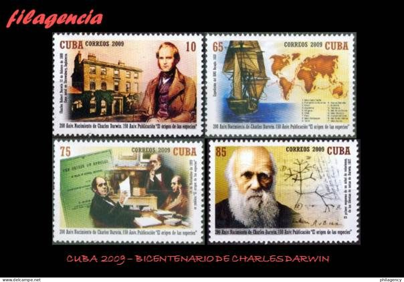 CUBA MINT. 2009-07 BICENTENARIO DE CHARLES DARWIN - Nuevos