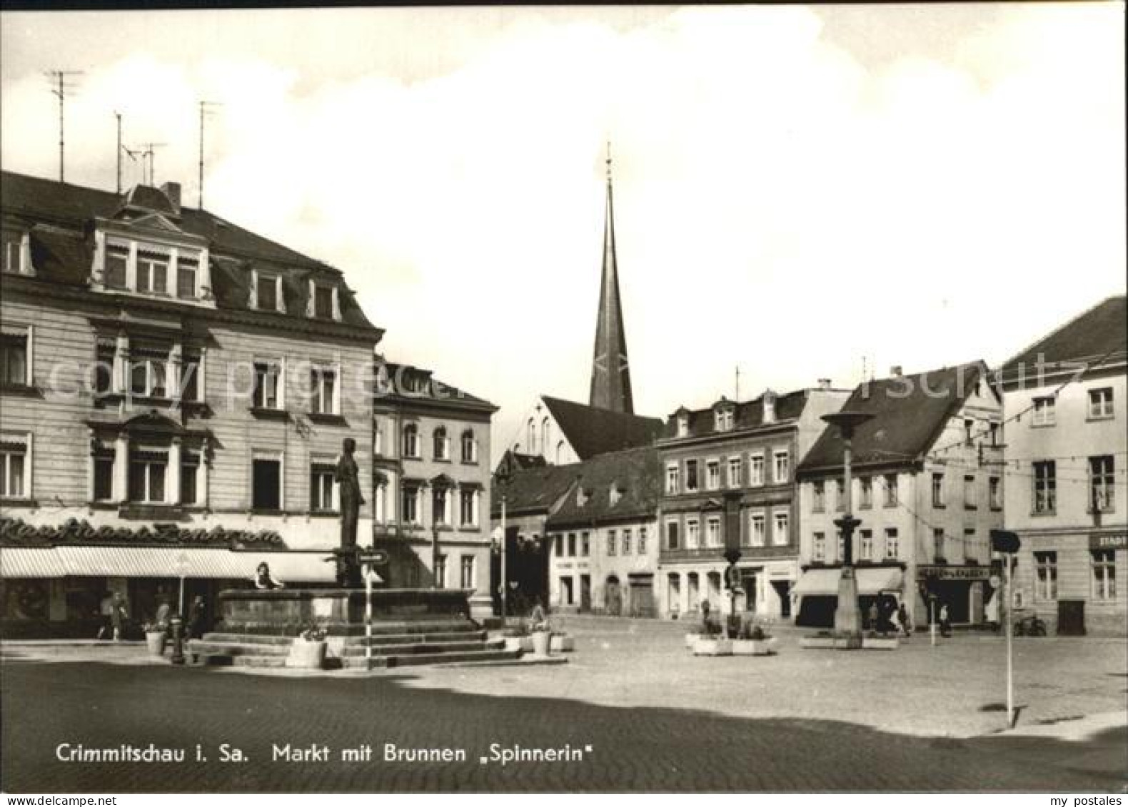 72523941 Crimmitschau Markt Brunnen Spinnerin Crimmitschau - Crimmitschau