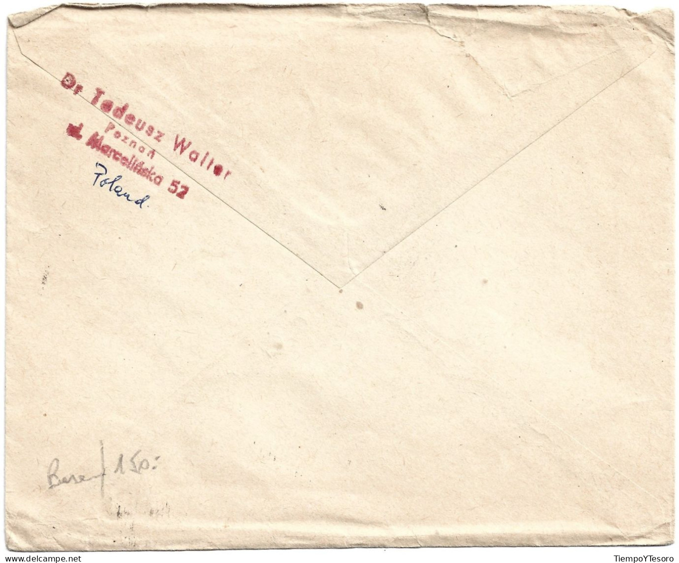 Correspondence - Poland To Argentina, Poczta Lotnicza Stamp, N°1039 - Posta Aerea