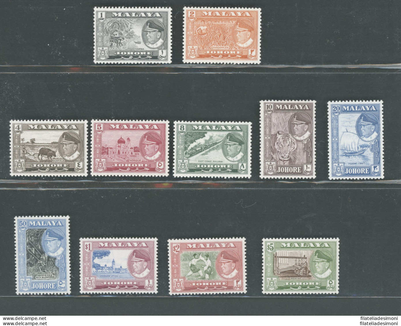 1960 Malaysian States - Johore - Stanley Gibbons N. 155/165 - 11 Valori - MNH** - Autres & Non Classés
