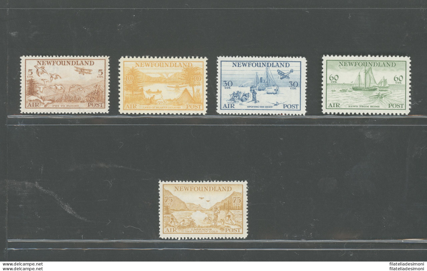 1933 Newfoundland - Stanley Gibbons N. 230/34 - 5 Valori - MNH** - Altri & Non Classificati