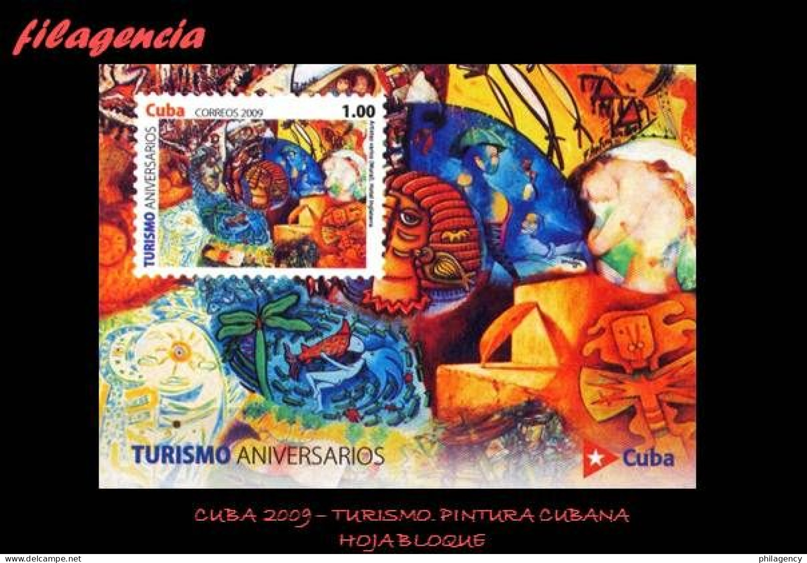 CUBA MINT. 2009-14 TURISMO. PINTURA CUBANA CONTEMPORÁNEA. HOJA BLOQUE - Nuevos