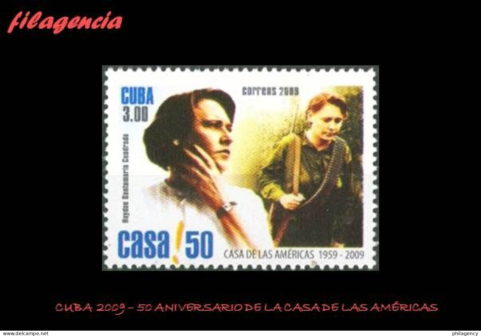CUBA MINT. 2009-15 50 ANIVERSARIO DE LA CASA DE LAS AMÉRICAS. HAYDÉE SANTAMARÍA - Nuevos