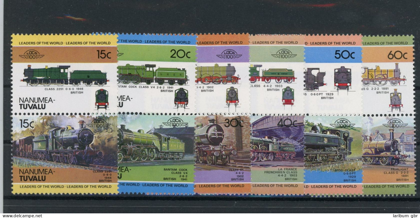 Tuvalu - Nanumea 1-12 Postfrisch Eisenbahn #IX243 - Tuvalu