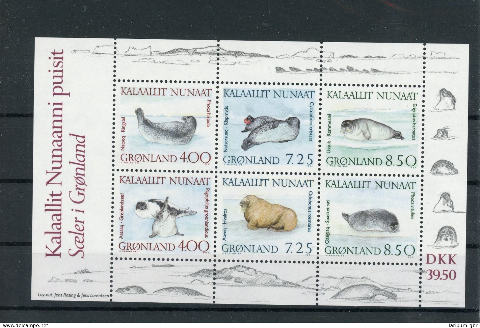 Grönland Block 3 Postfrisch Robben #JJ712 - Sonstige & Ohne Zuordnung