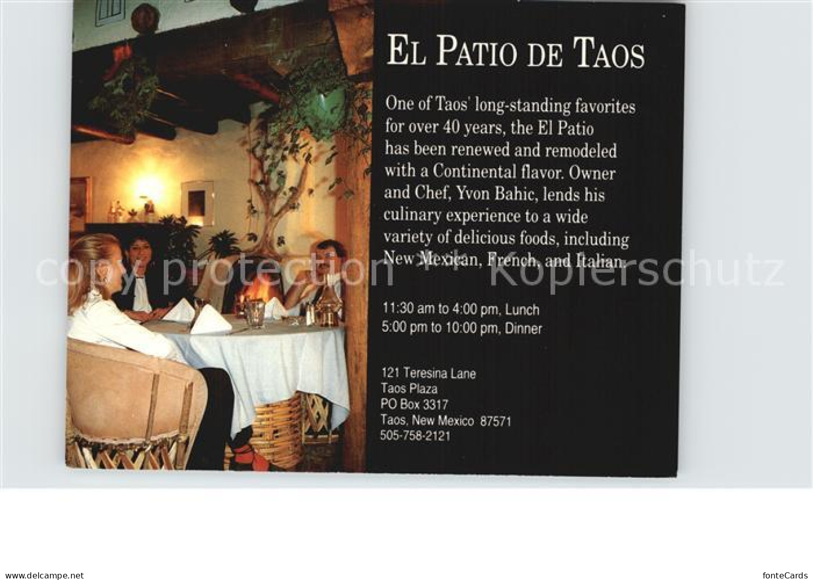 72510710 Taos El Patio De Taos Gaststube - Other & Unclassified