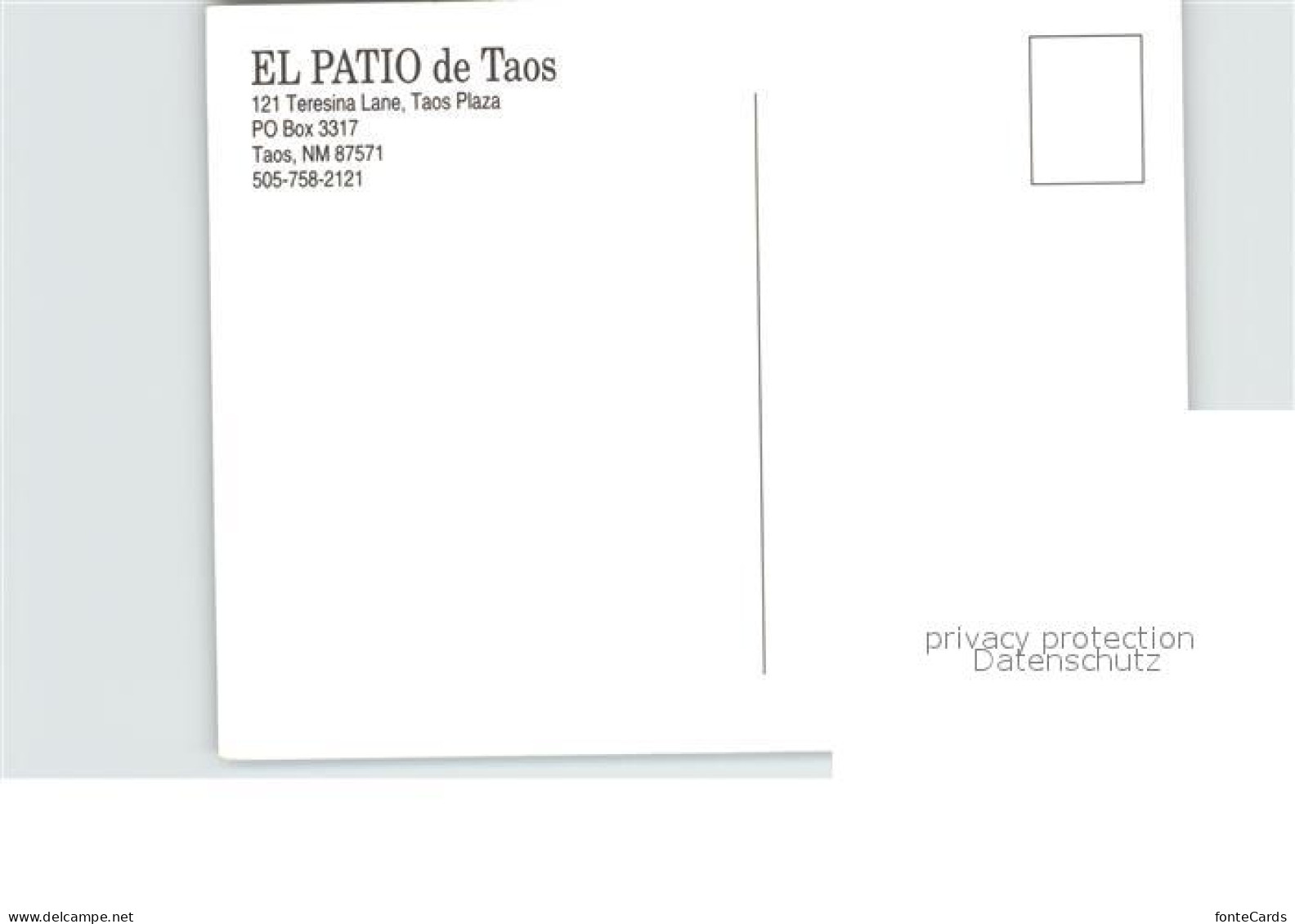 72510710 Taos El Patio De Taos Gaststube - Otros & Sin Clasificación