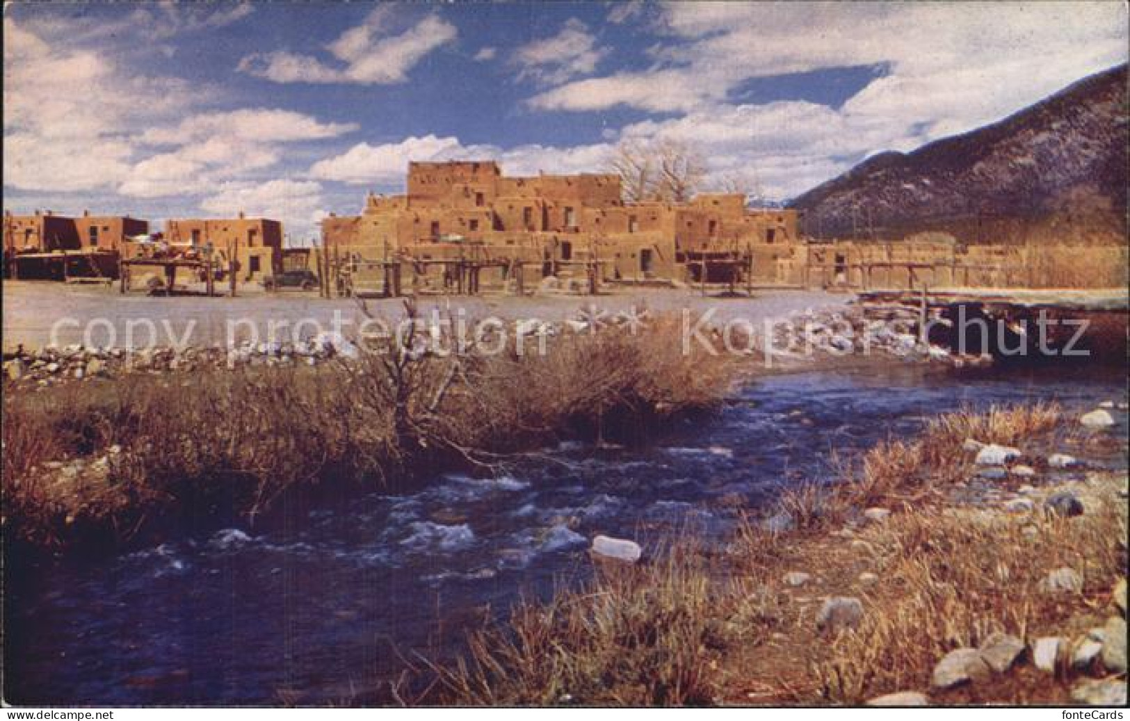 72493394 Taos Pueblo And Stream - Andere & Zonder Classificatie