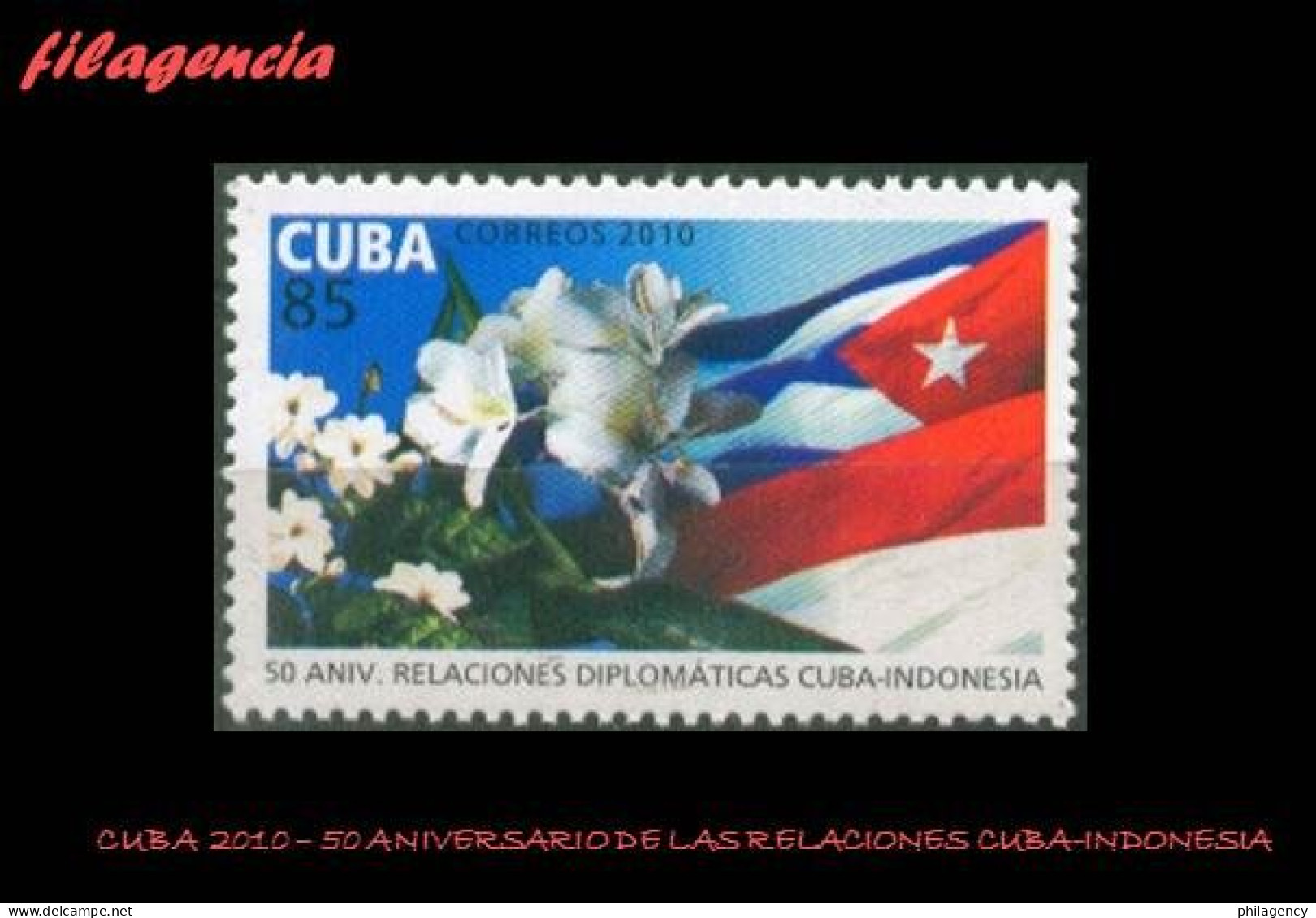 CUBA MINT. 2010-04 50 ANIVERSARIO DE LAS RELACIONES DIPLOMATICAS CUBA-INDONESIA - Nuevos