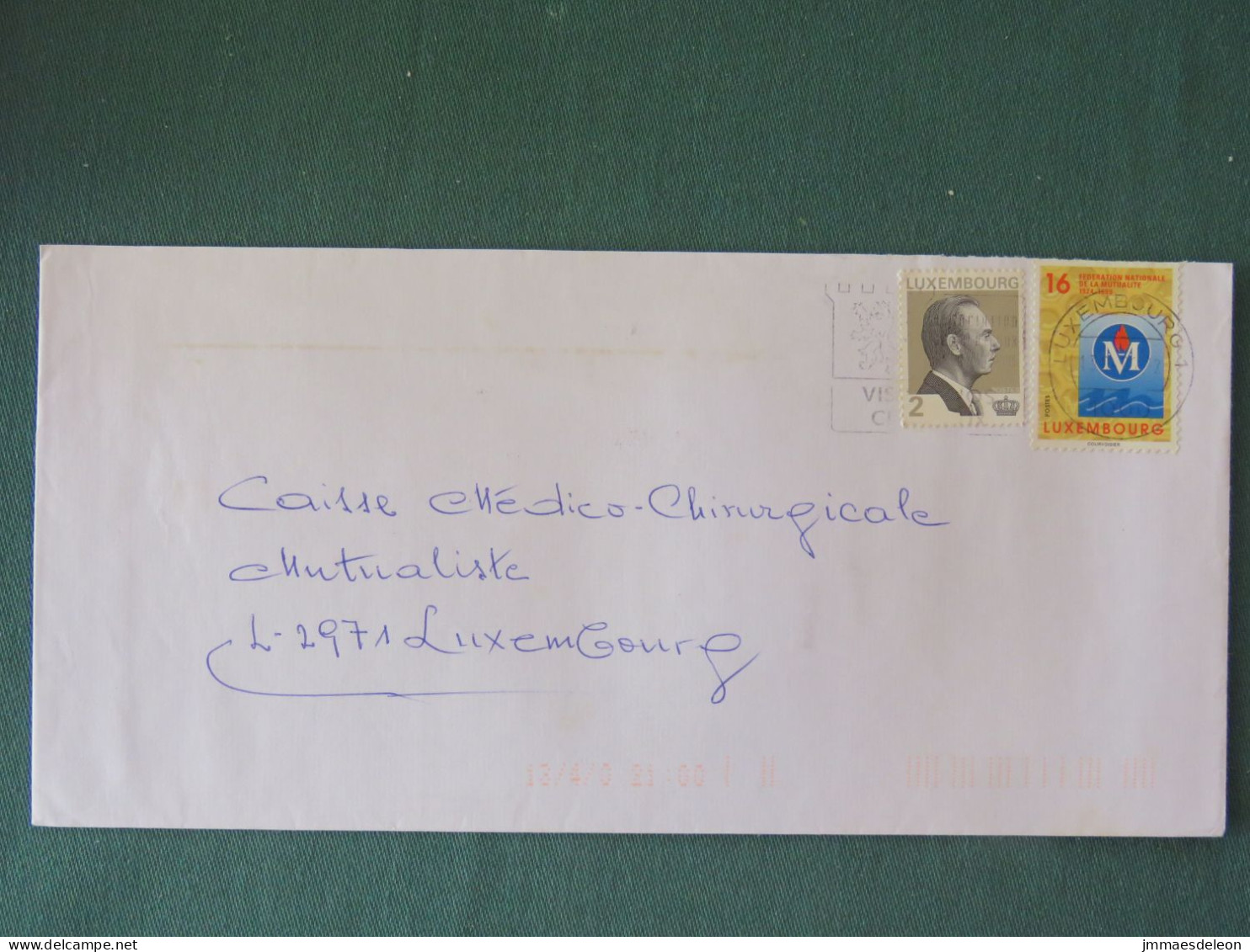 Luxembourg 1999 Cover Local - Social Security - Grand Duke - Briefe U. Dokumente