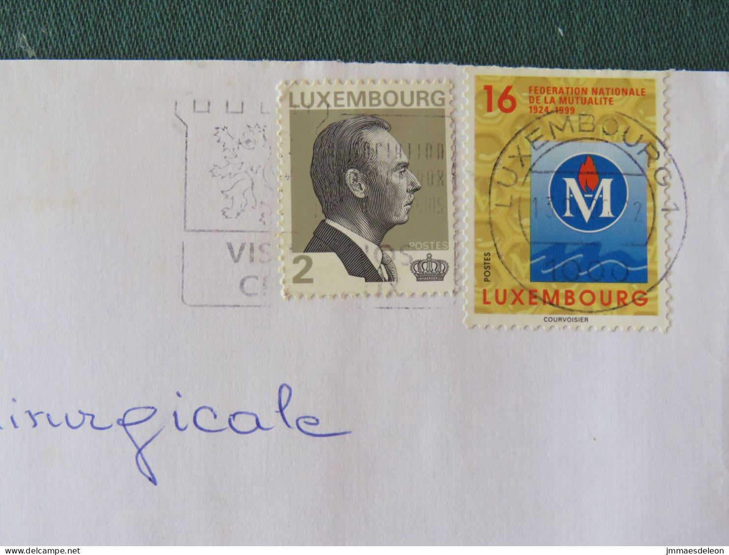 Luxembourg 1999 Cover Local - Social Security - Grand Duke - Cartas & Documentos