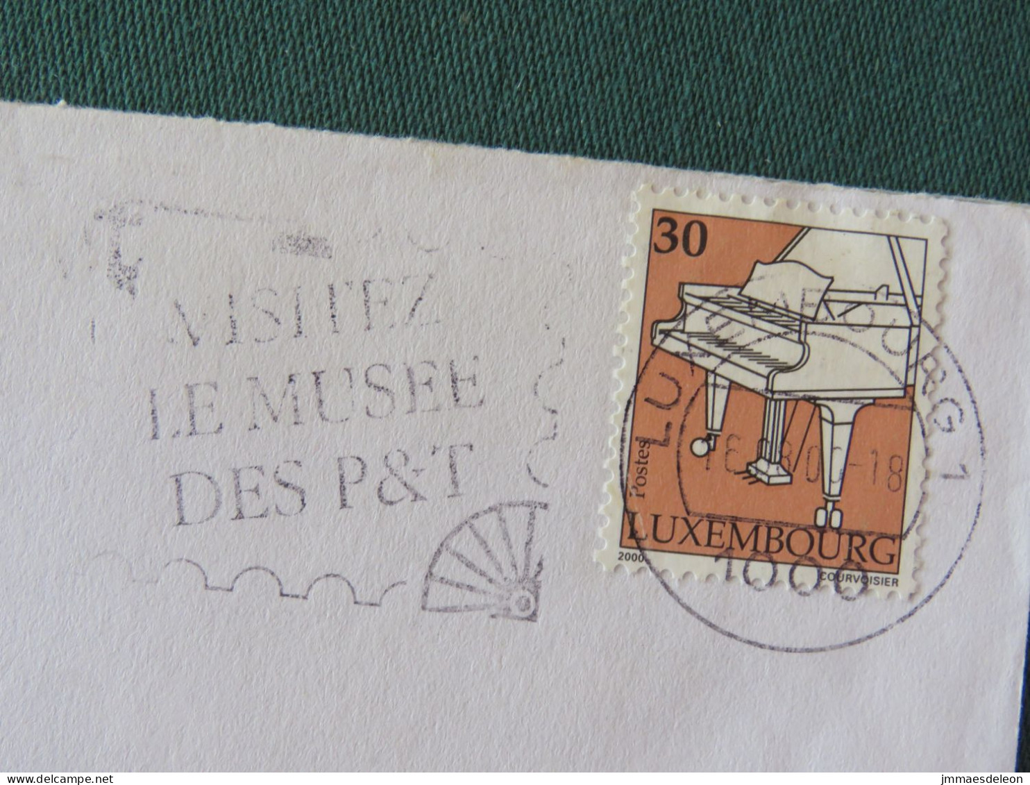 Luxembourg 2000 Cover To USA - Piano Music - Postal Museum Slogan - Covers & Documents