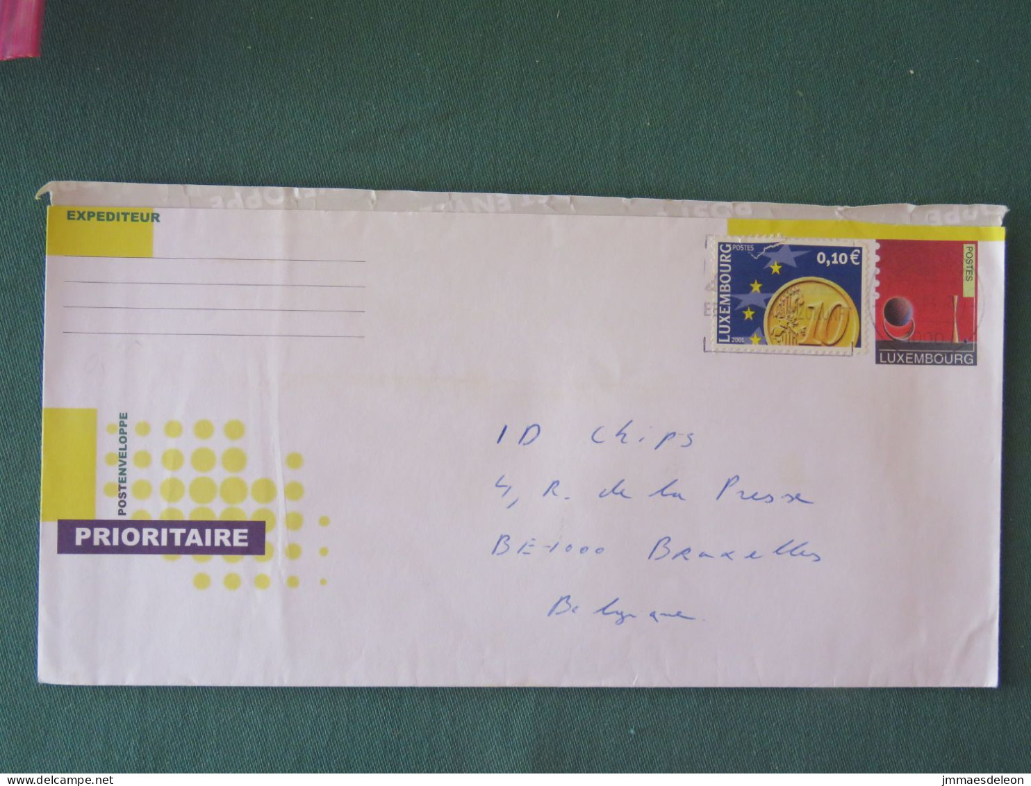 Luxembourg 2005 Stationery Cover To Belgium - Coin - Cartas & Documentos