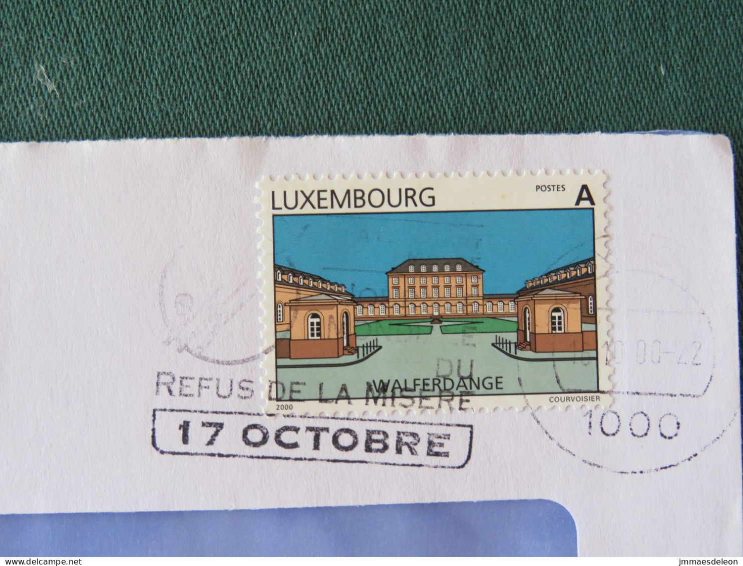 Luxembourg 2000 Cover Luxembourg - Walferdange - Poverty Slogan - Covers & Documents