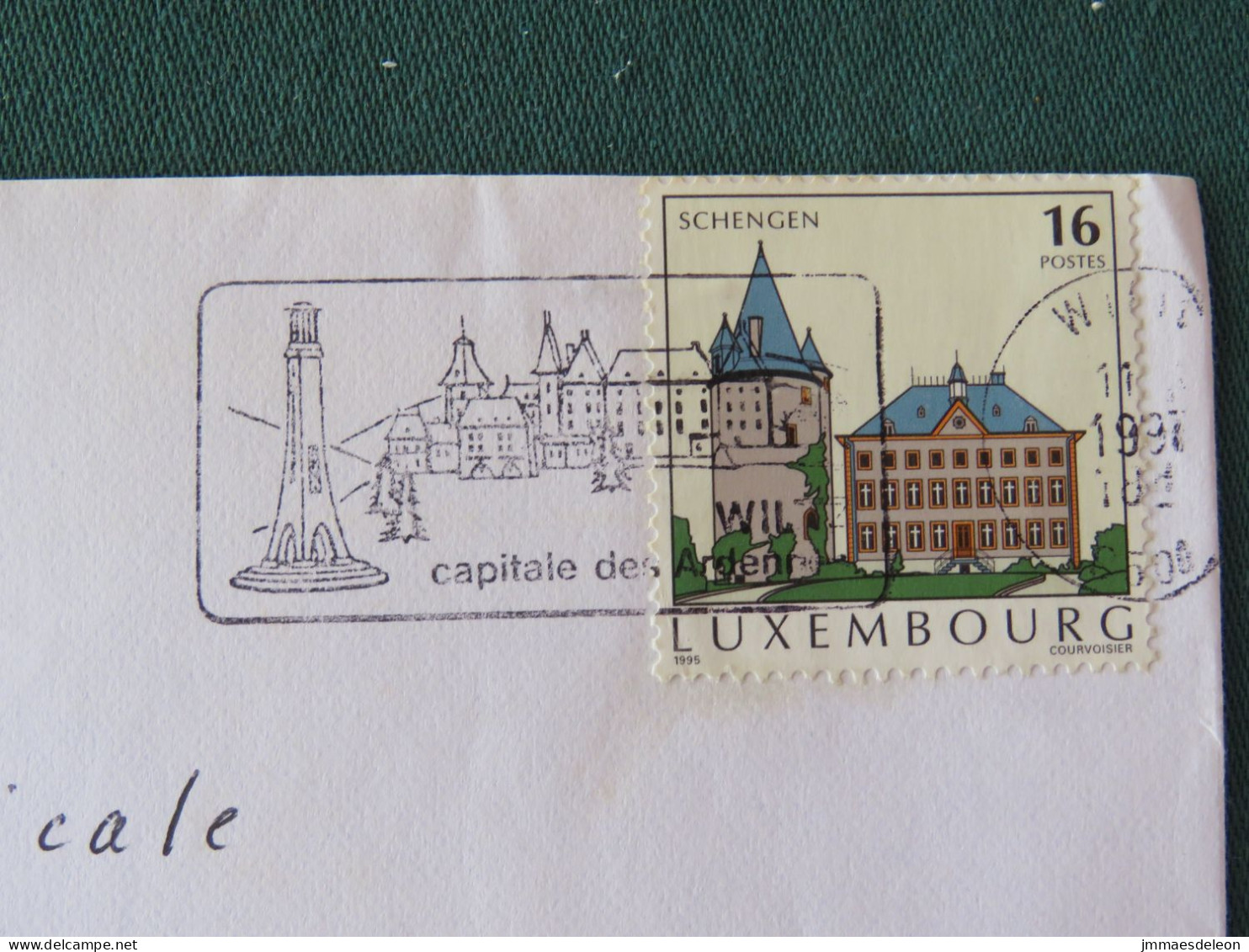 Luxembourg 1997 Cover Local - Schengen Castle - Briefe U. Dokumente