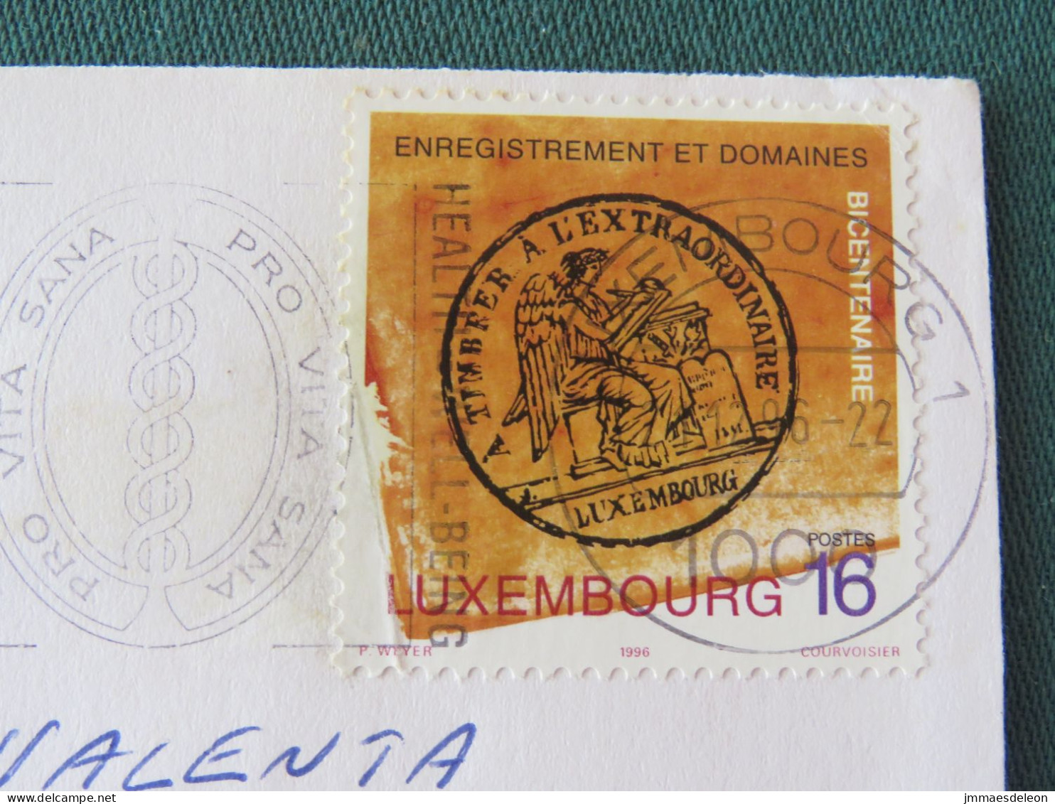 Luxembourg 1996 Cover To Germany - Property Administration - Health Slogan - Brieven En Documenten