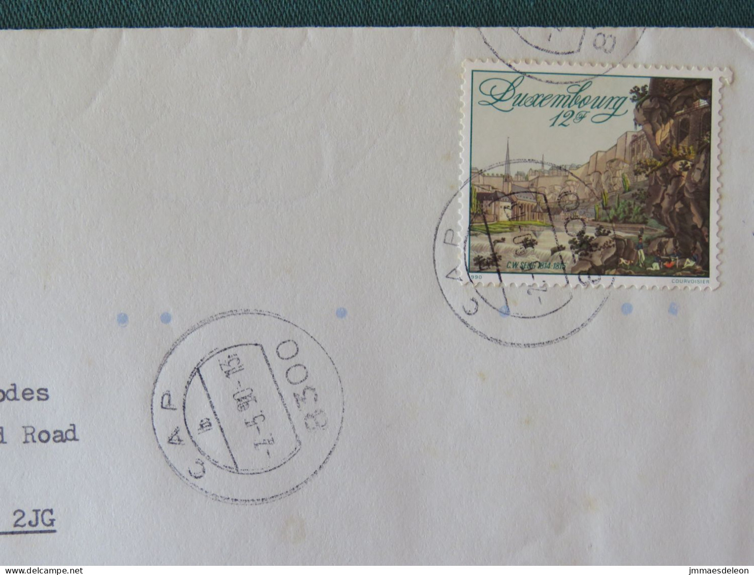Luxembourg 1990 Cover To England - Fortress - Storia Postale