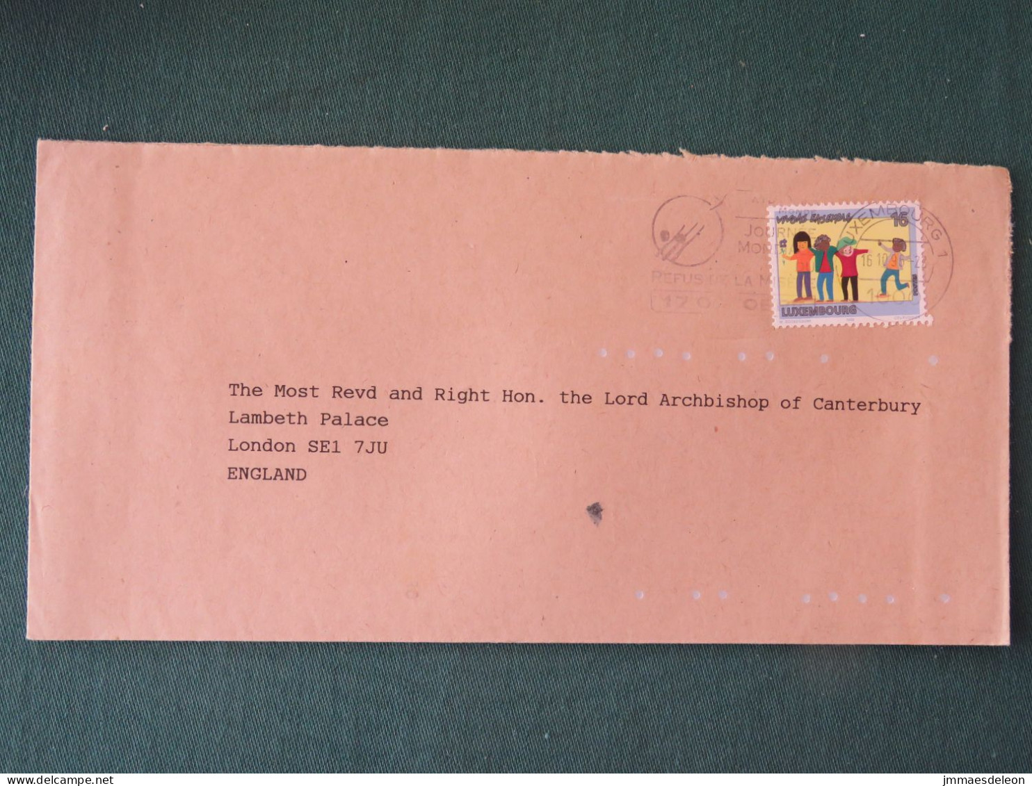 Luxembourg 1996 Cover To England - Live Together - Lettres & Documents