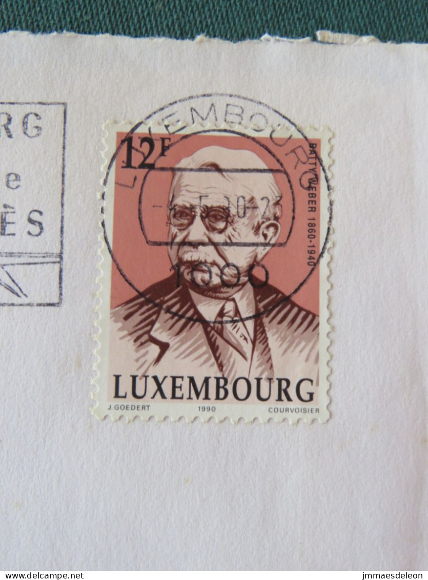 Luxembourg 1990 Cover Luxembourg - Writer - Congress Slogan - Briefe U. Dokumente