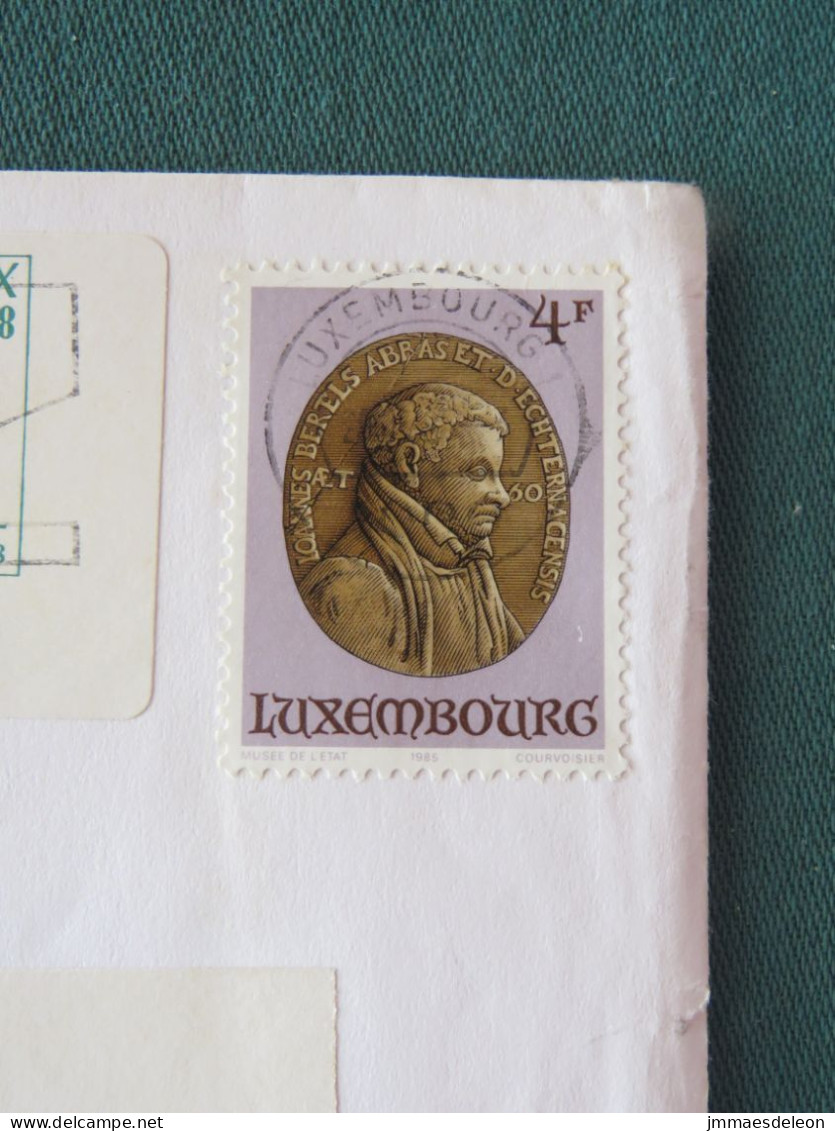 Luxembourg 1988 Cover To Luxembourg - Coin - Juvalux Label - Storia Postale