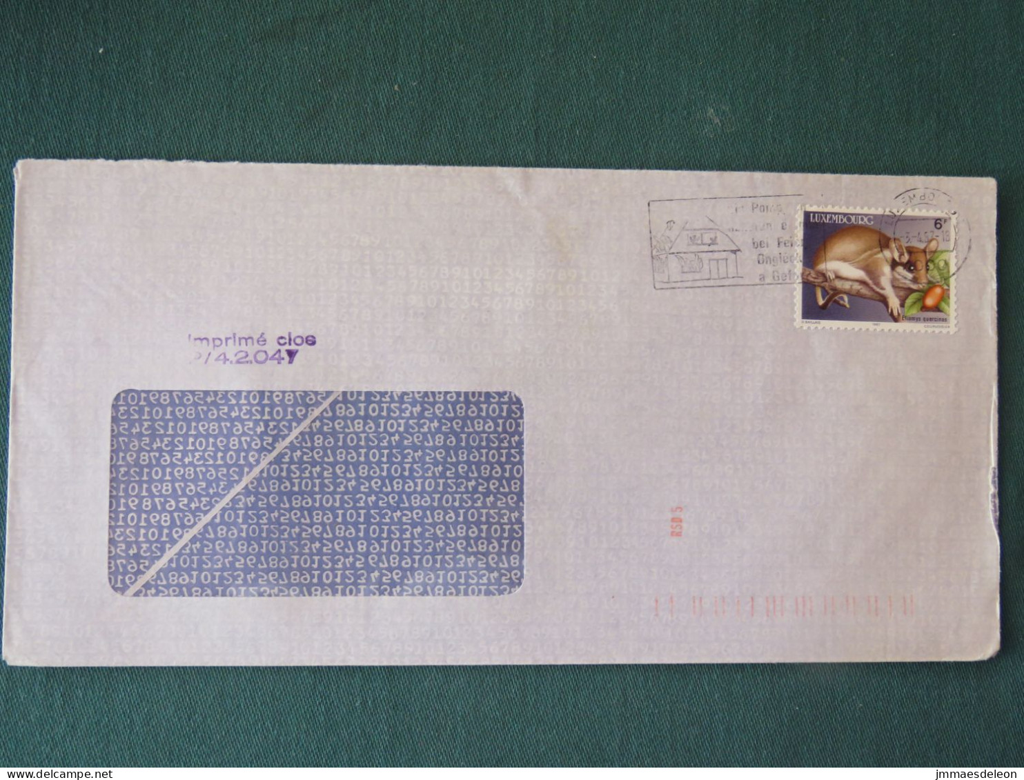 Luxembourg 1987 Cover Luxembourg - Animal Eliomys - Storia Postale