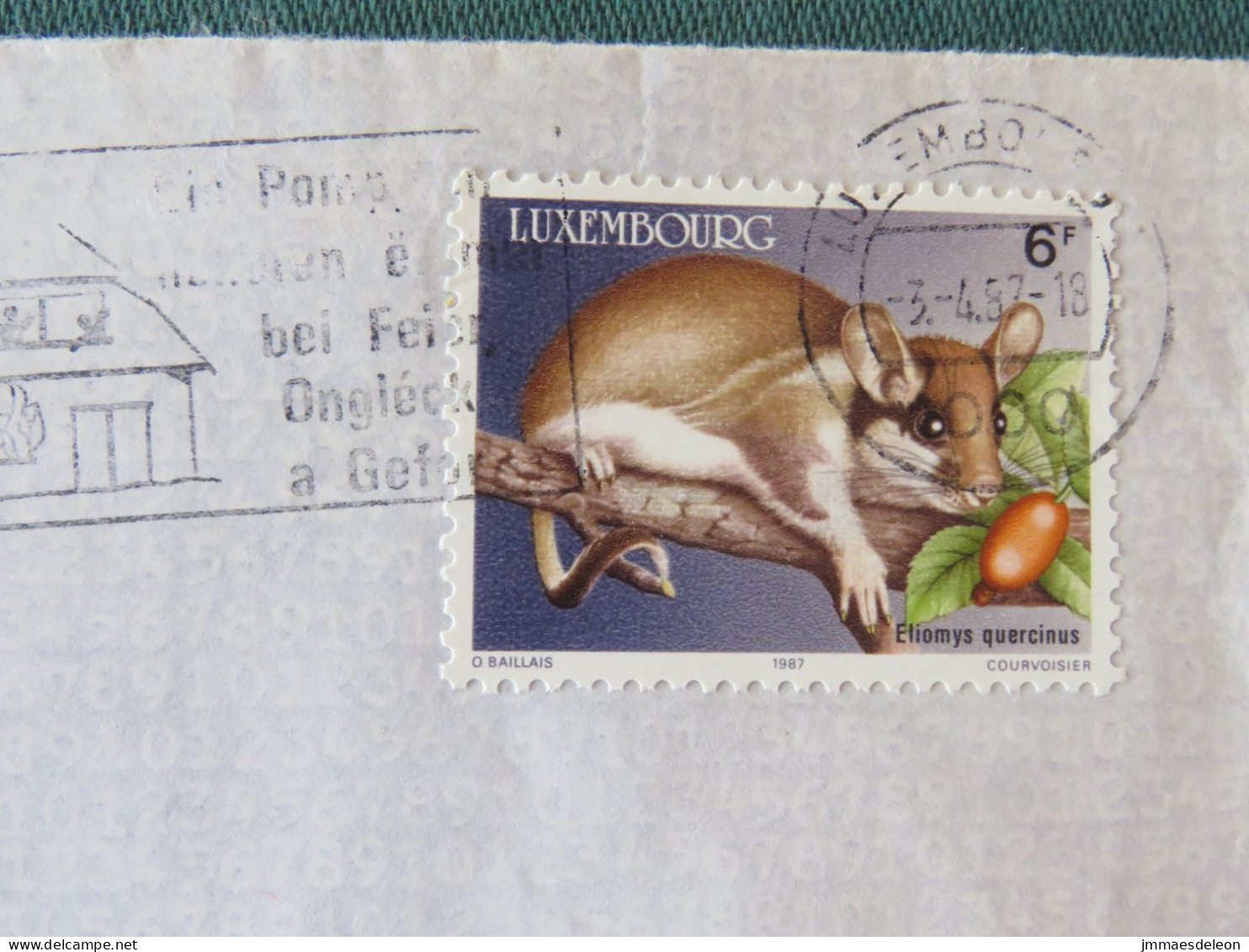 Luxembourg 1987 Cover Luxembourg - Animal Eliomys - Briefe U. Dokumente