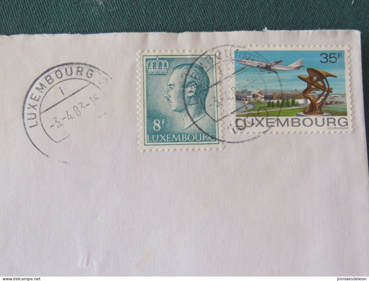 Luxembourg 1983 Registered Cover To Holland - Grand Duke - Plane  - Brieven En Documenten