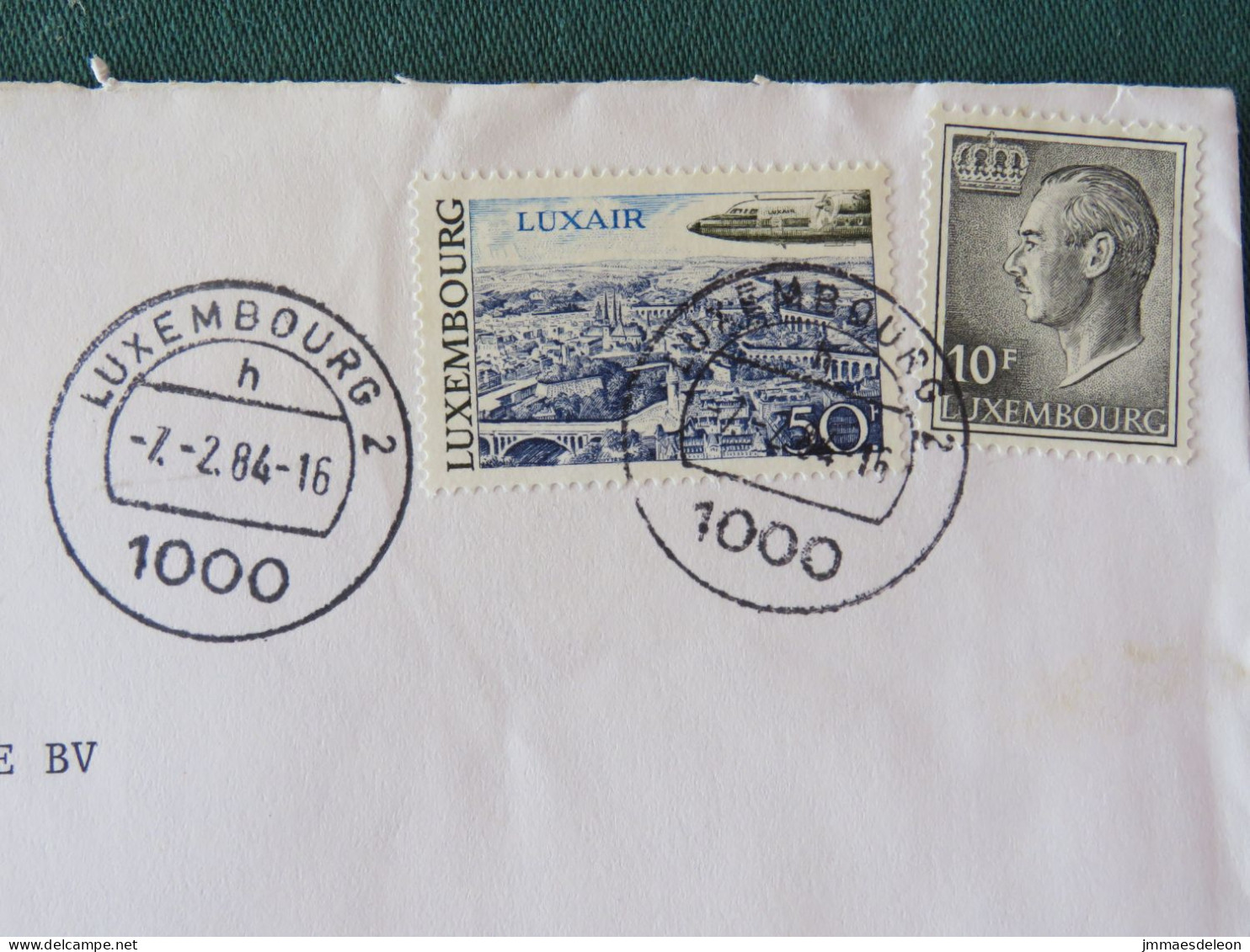 Luxembourg 1984 Registered Cover To Holland - Grand Duke - Plane Luxair - Covers & Documents