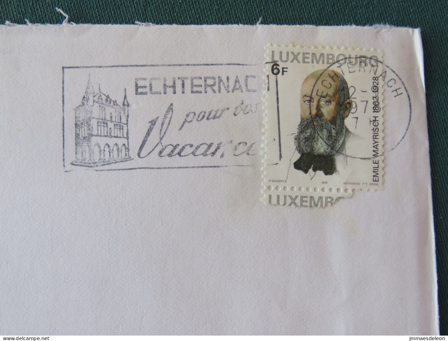 Luxembourg 1978 Cover Echternacht (slogan) - Emile Mayrisch - Briefe U. Dokumente