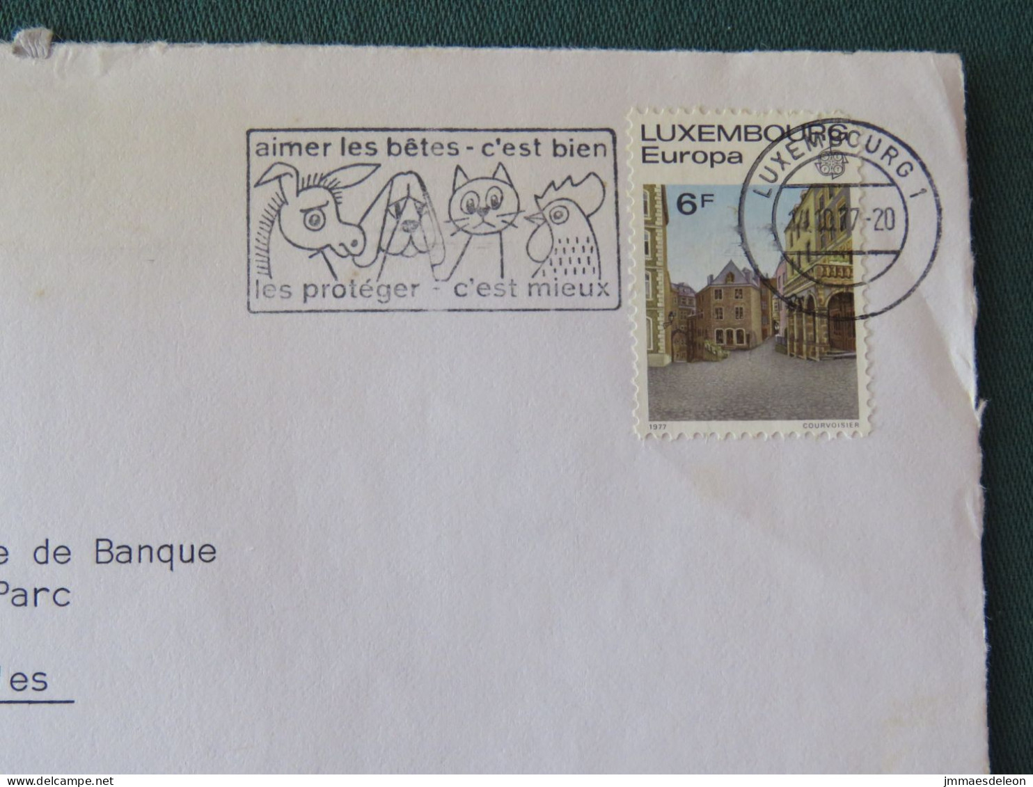 Luxembourg 1977 Cover To Belgium - Europa CEPT - Animal Protection - Storia Postale