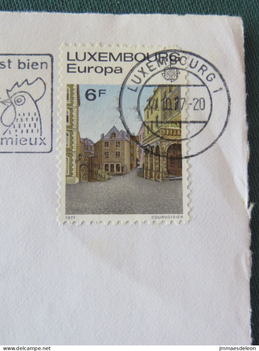 Luxembourg 1977 Cover To Belgium - Europa CEPT - Animal Protection - Storia Postale