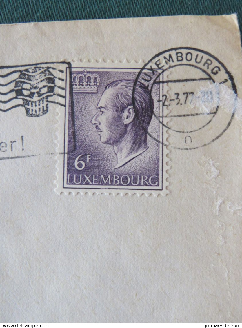 Luxembourg 1977 Cover Luxembourg - Grand Duke - Water Slogan - Briefe U. Dokumente