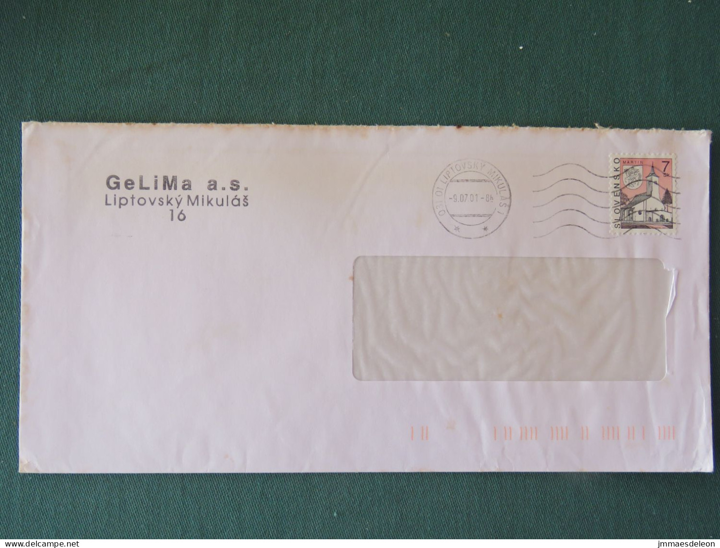 Slovakia 2000 Cover Local - Church - Briefe U. Dokumente