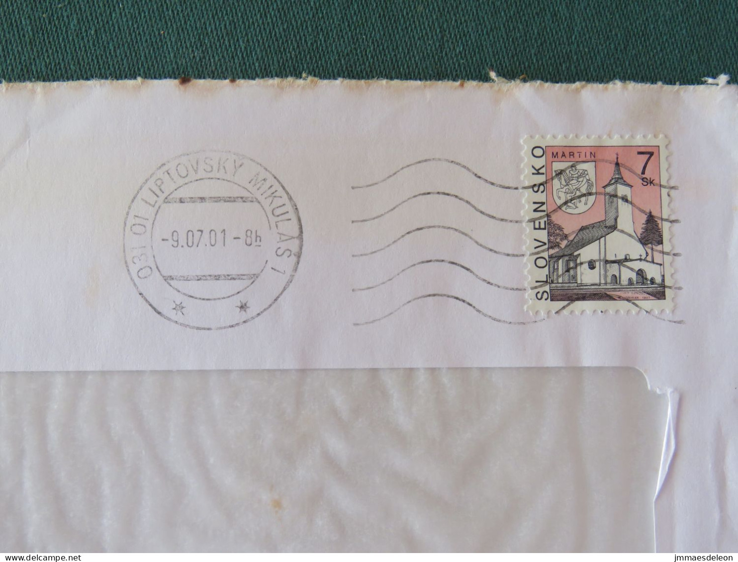 Slovakia 2000 Cover Local - Church - Lettres & Documents