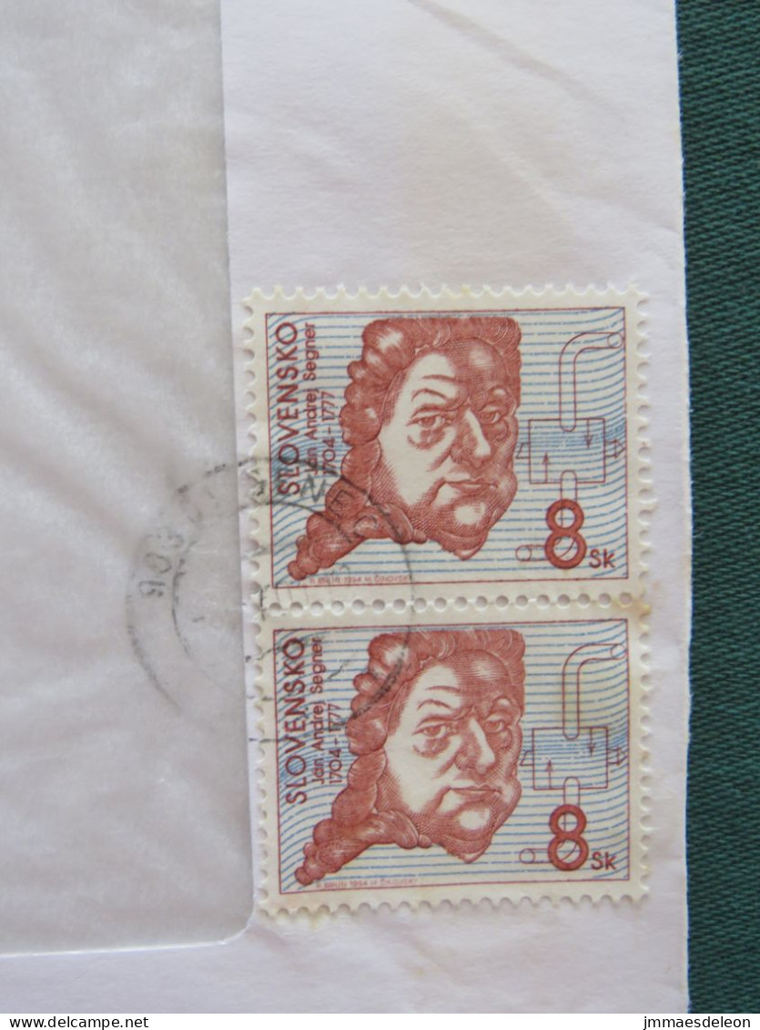 Slovakia 2000 Registered Cover Local - Segner Physicist - Storia Postale