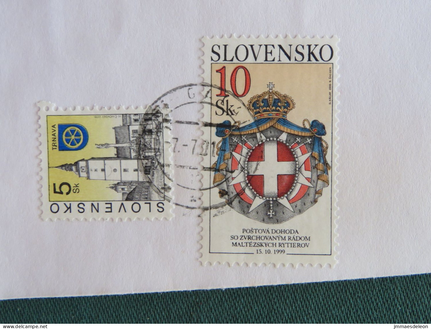 Slovakia 2000 Registered Cover Local - Church - Arms Malta - Briefe U. Dokumente