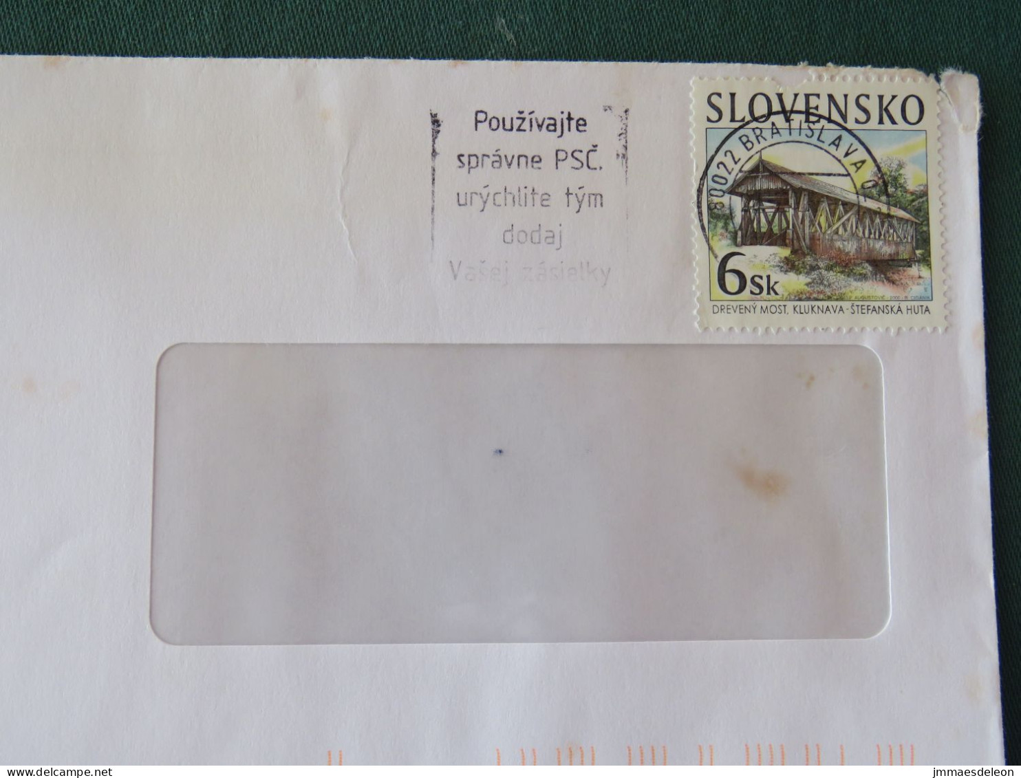 Slovakia 2000 Cover Local - Bridge - Cartas & Documentos