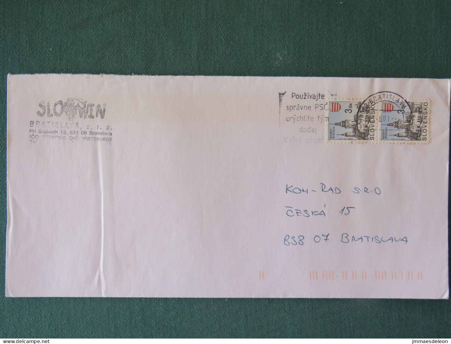 Slovakia 2000 Cover Local - Church - Grapes - Cartas & Documentos