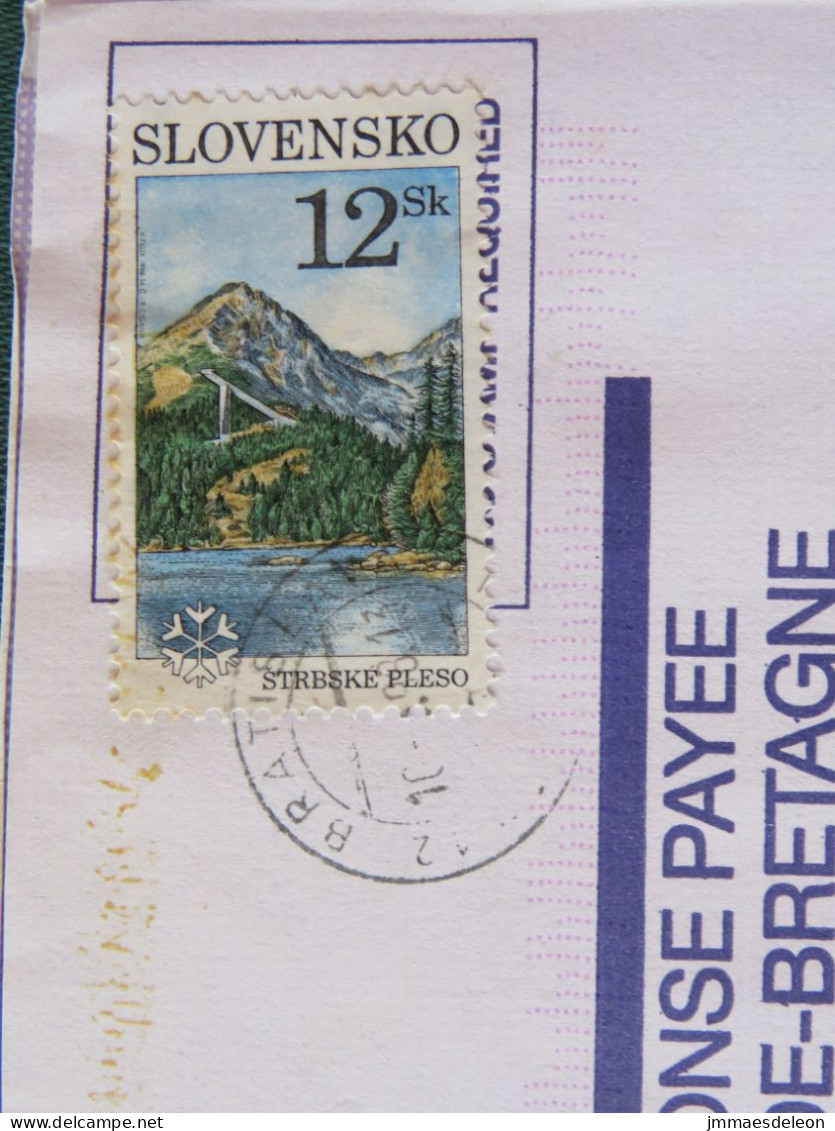 Slovakia 1998 Cover To England - Strbske Lake - Cartas & Documentos