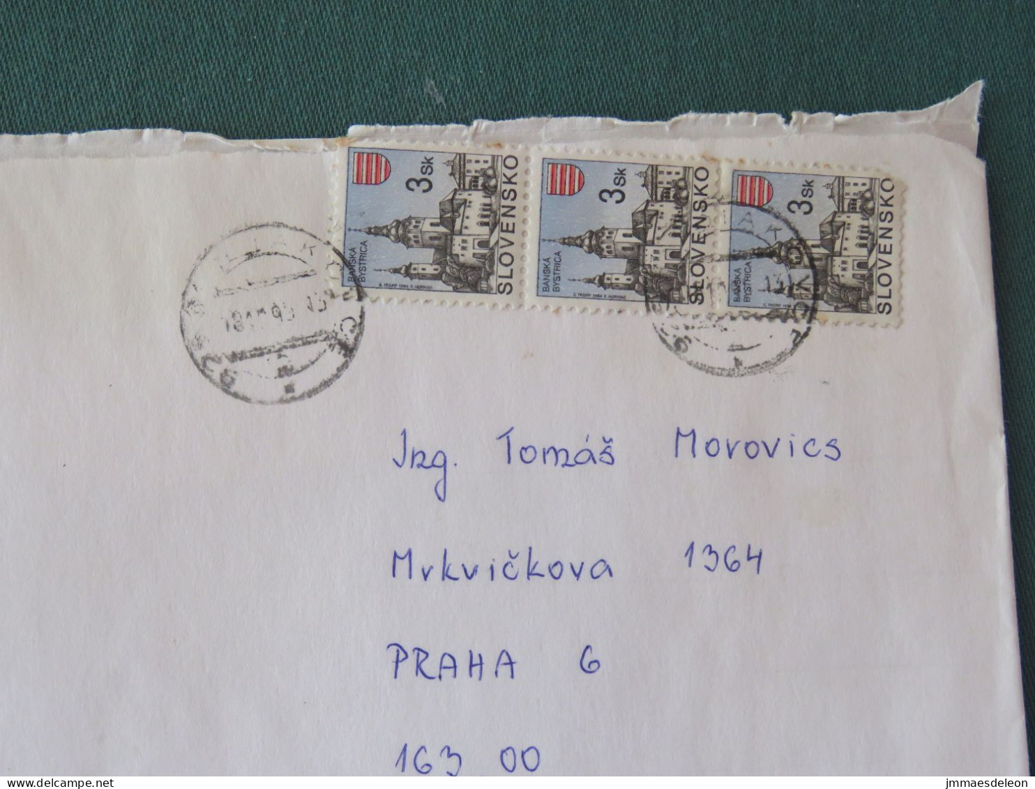 Slovakia 1995 Cover To Czech Republic - Church - Lettres & Documents
